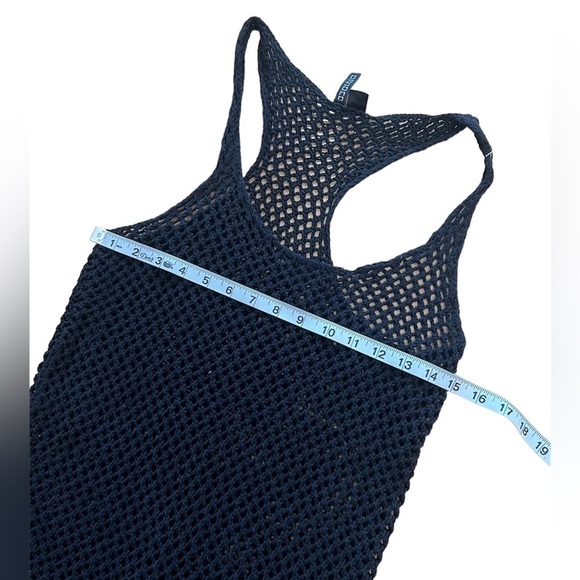 H&M Divided black see-through crochet midi swimsuit cover-up dress size 4 - Picture 3 of 7